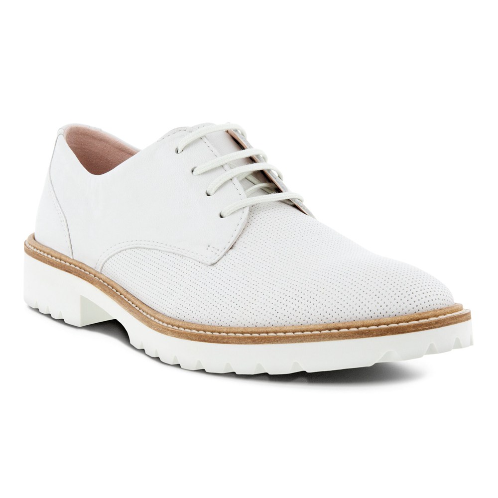 Zapatos De Vestir Mujer - ECCO Modern Tailored Laced Derby - Blancos - RXZ213759